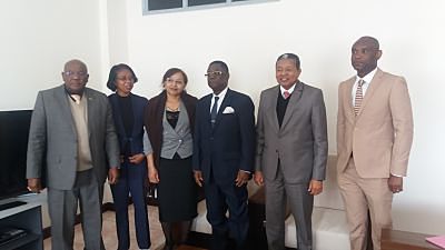 Visite de Courtoisie de Theodor HOLO, ancien président de la Haute Cour de Justice de la République de Bénin au Président du CFM (Ampefiloha 25 Juillet 2018)